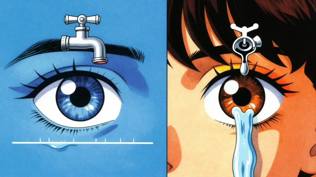 Manga comparison of beta-blocker and prostaglandin mechanisms